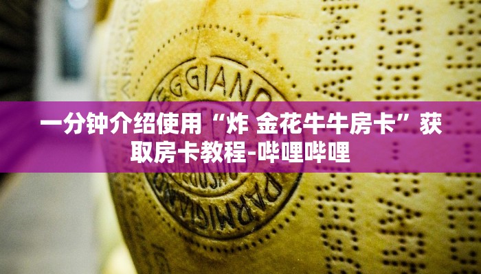 一分钟介绍使用“炸 金花牛牛房卡”获取房卡教程-哔哩哔哩
