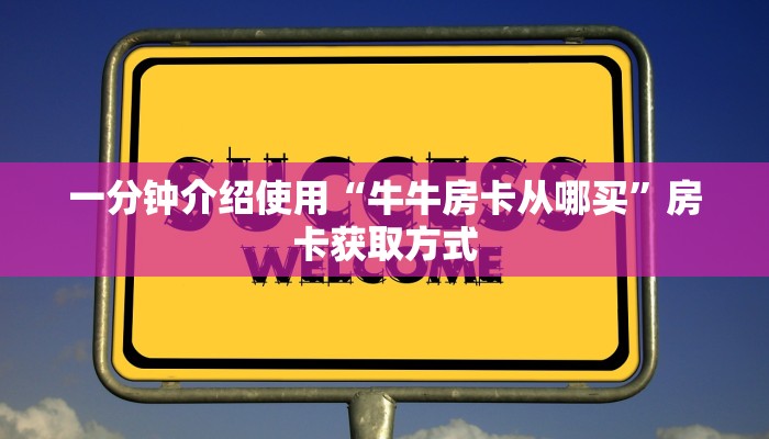 一分钟介绍使用“牛牛房卡从哪买”房卡获取方式