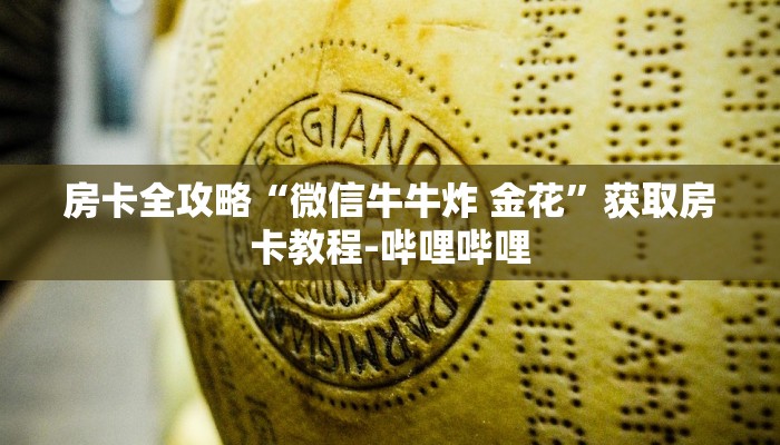 房卡全攻略“微信牛牛炸 金花”获取房卡教程-哔哩哔哩
