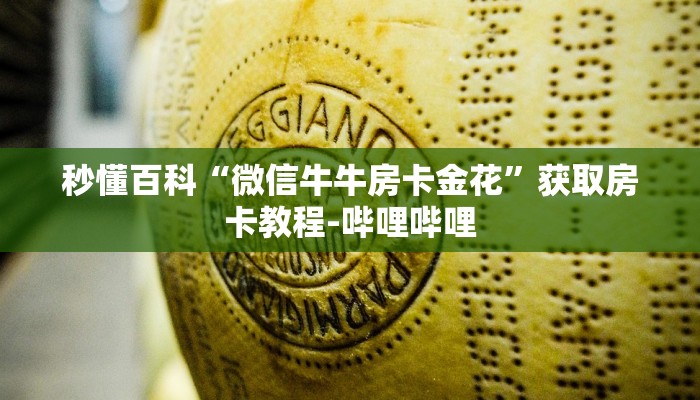秒懂百科“微信牛牛房卡金花”获取房卡教程-哔哩哔哩