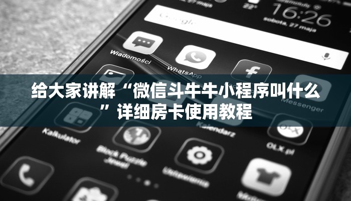 给大家讲解“微信斗牛牛小程序叫什么”详细房卡使用教程
