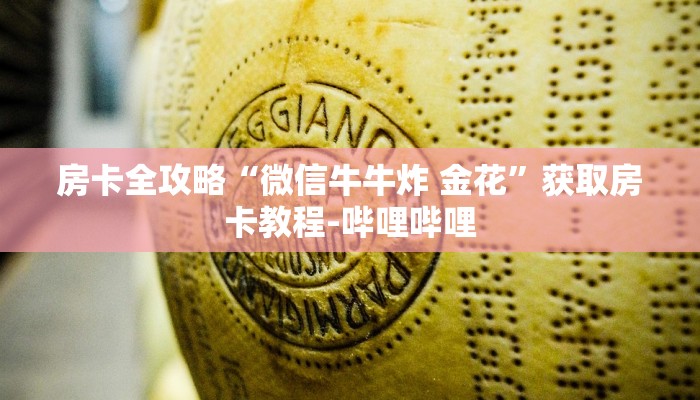 房卡全攻略“微信牛牛炸 金花”获取房卡教程-哔哩哔哩