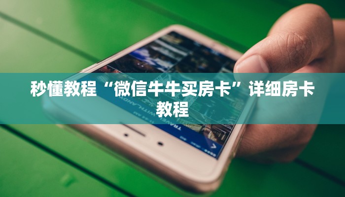 秒懂教程“微信牛牛买房卡”详细房卡教程