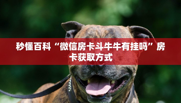 秒懂百科“微信房卡斗牛牛有挂吗”房卡获取方式