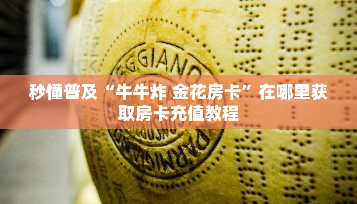 秒懂普及“牛牛炸 金花房卡”在哪里获取房卡充值教程